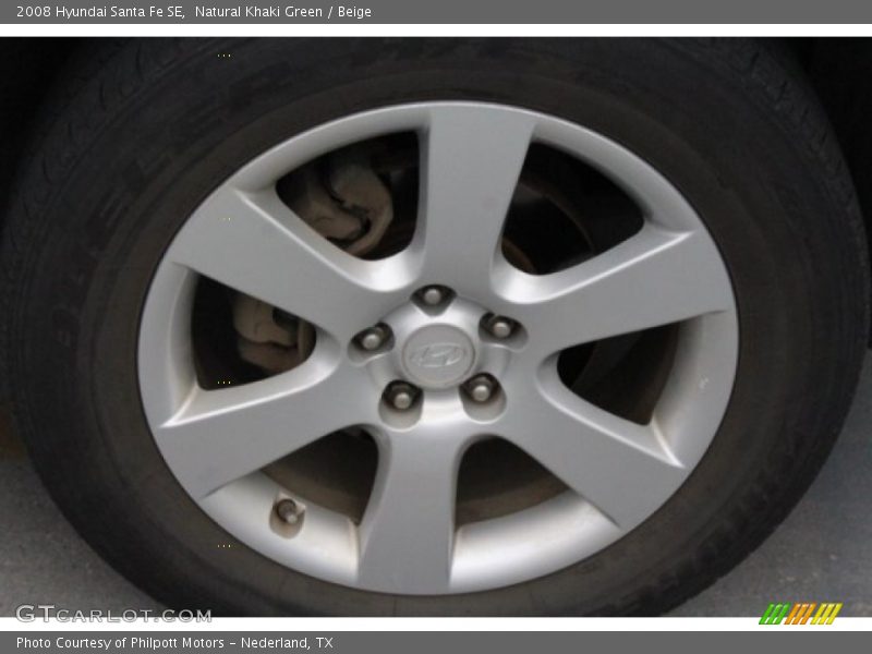 Natural Khaki Green / Beige 2008 Hyundai Santa Fe SE