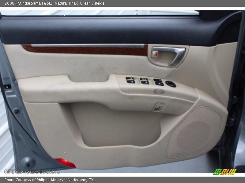 Natural Khaki Green / Beige 2008 Hyundai Santa Fe SE