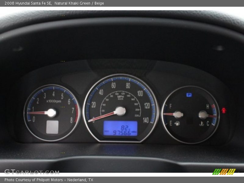 Natural Khaki Green / Beige 2008 Hyundai Santa Fe SE