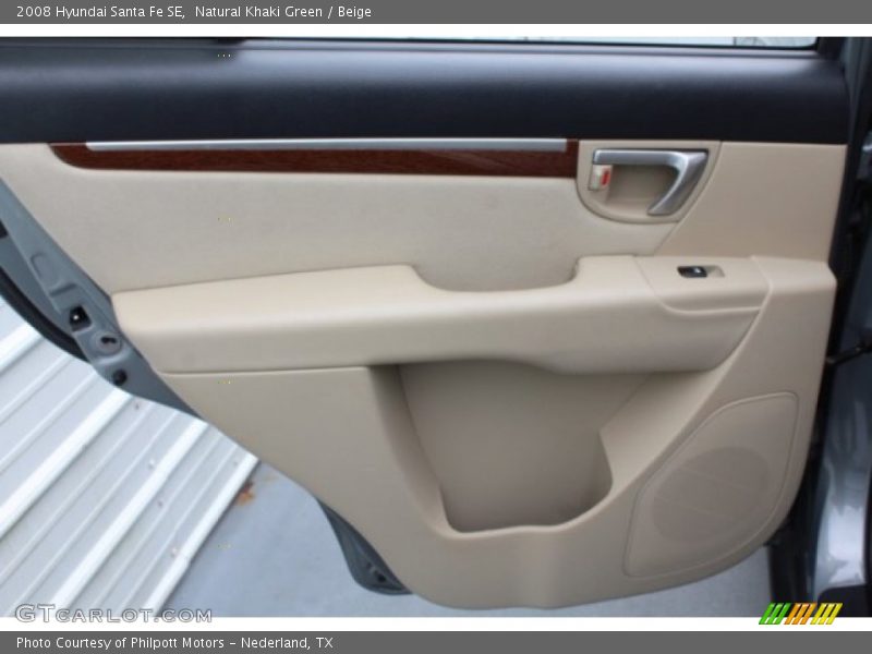 Natural Khaki Green / Beige 2008 Hyundai Santa Fe SE