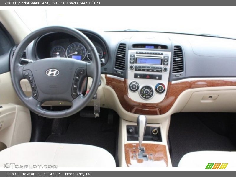 Natural Khaki Green / Beige 2008 Hyundai Santa Fe SE