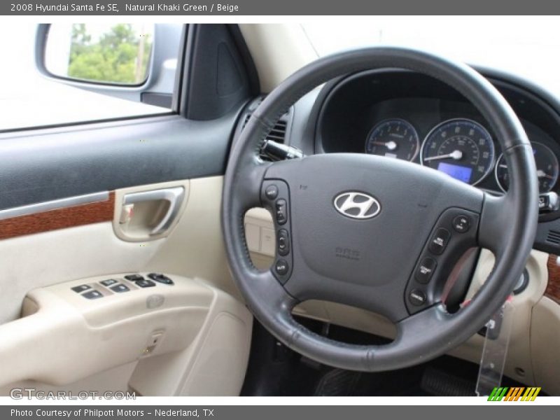 Natural Khaki Green / Beige 2008 Hyundai Santa Fe SE