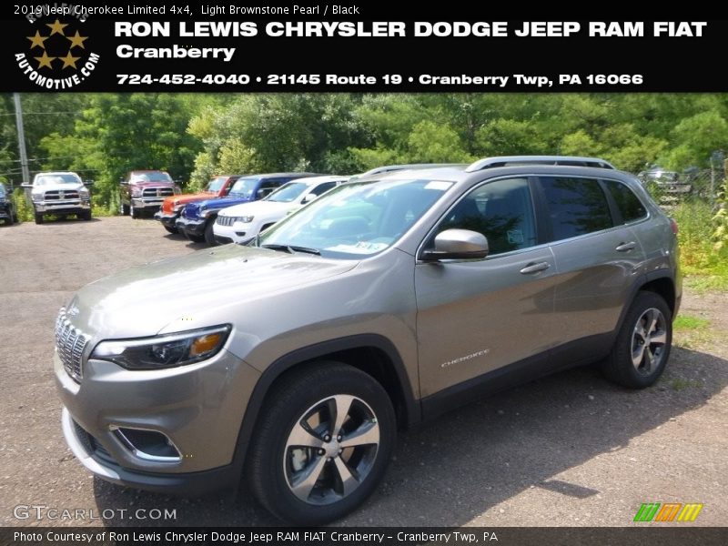 Light Brownstone Pearl / Black 2019 Jeep Cherokee Limited 4x4
