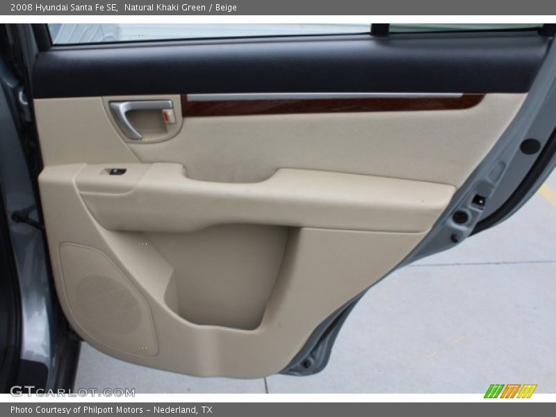 Natural Khaki Green / Beige 2008 Hyundai Santa Fe SE