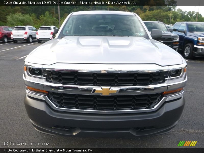 Silver Ice Metallic / Dark Ash/Jet Black 2019 Chevrolet Silverado LD WT Double Cab 4x4