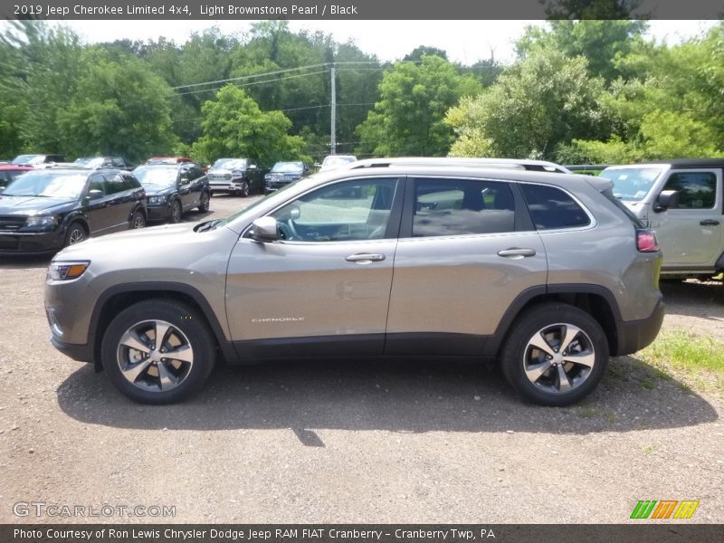 Light Brownstone Pearl / Black 2019 Jeep Cherokee Limited 4x4