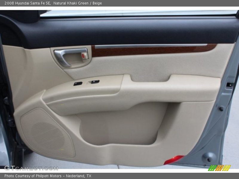 Natural Khaki Green / Beige 2008 Hyundai Santa Fe SE