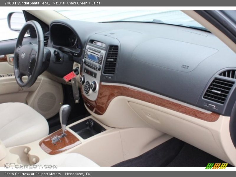 Natural Khaki Green / Beige 2008 Hyundai Santa Fe SE