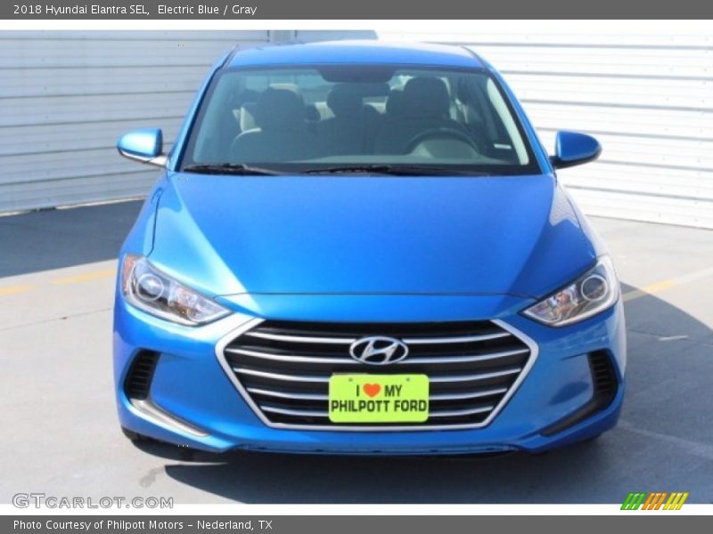 Electric Blue / Gray 2018 Hyundai Elantra SEL
