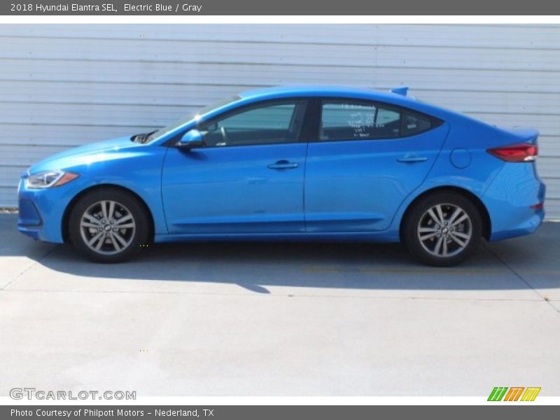 Electric Blue / Gray 2018 Hyundai Elantra SEL