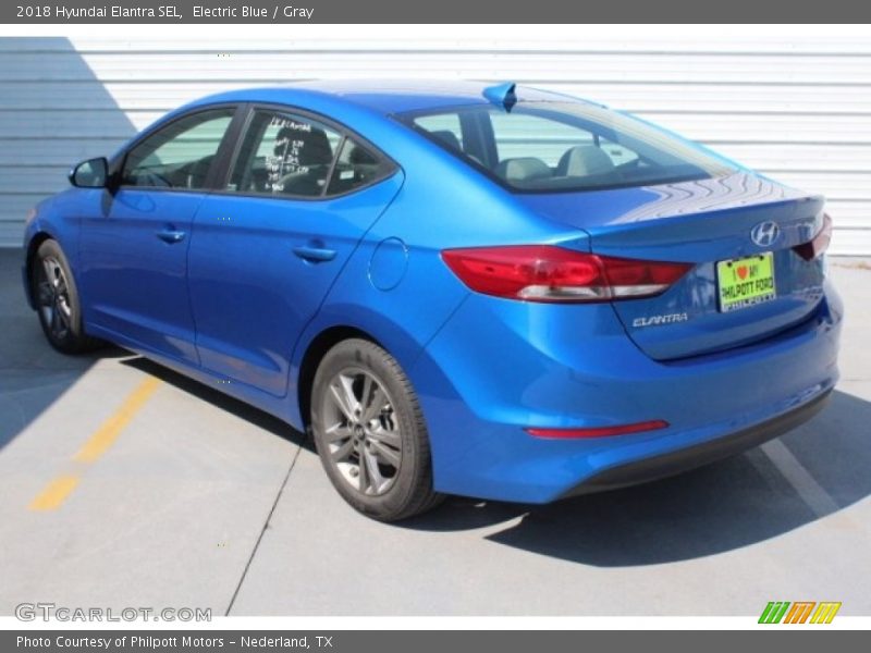 Electric Blue / Gray 2018 Hyundai Elantra SEL