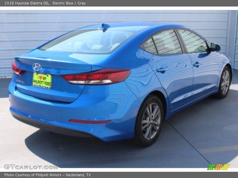 Electric Blue / Gray 2018 Hyundai Elantra SEL