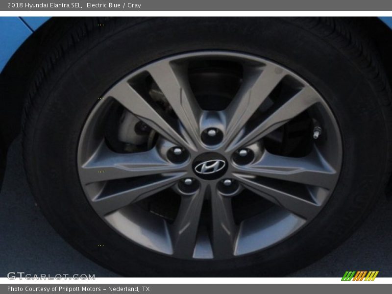 Electric Blue / Gray 2018 Hyundai Elantra SEL