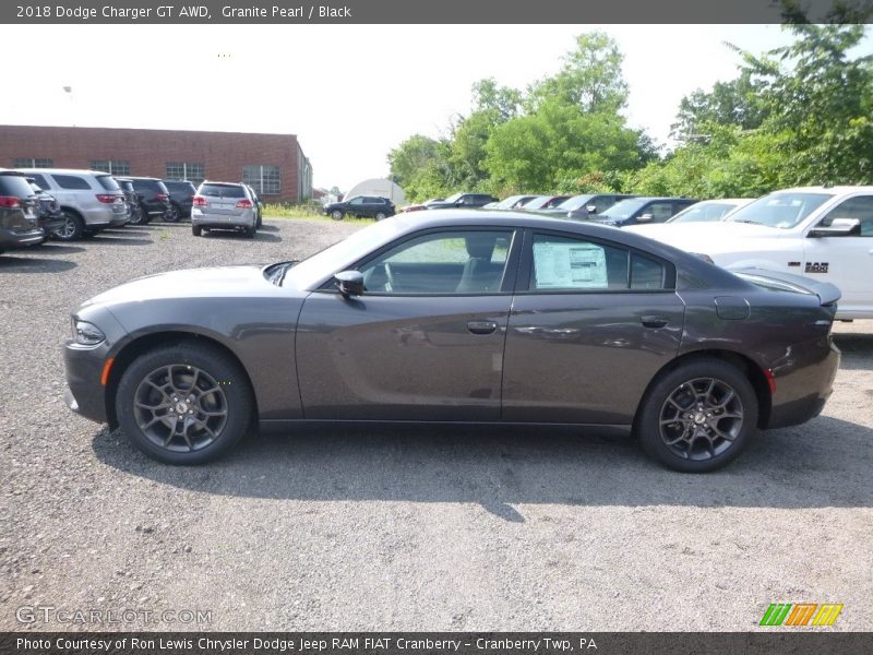 Granite Pearl / Black 2018 Dodge Charger GT AWD