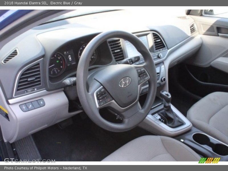 Electric Blue / Gray 2018 Hyundai Elantra SEL
