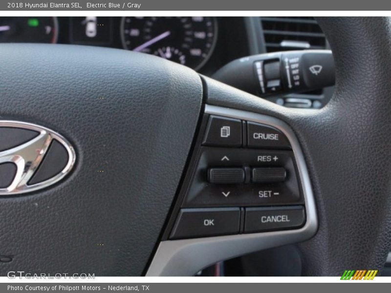 Electric Blue / Gray 2018 Hyundai Elantra SEL