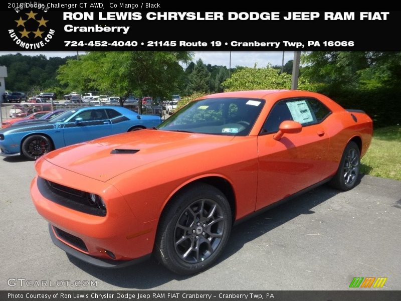 Go Mango / Black 2018 Dodge Challenger GT AWD