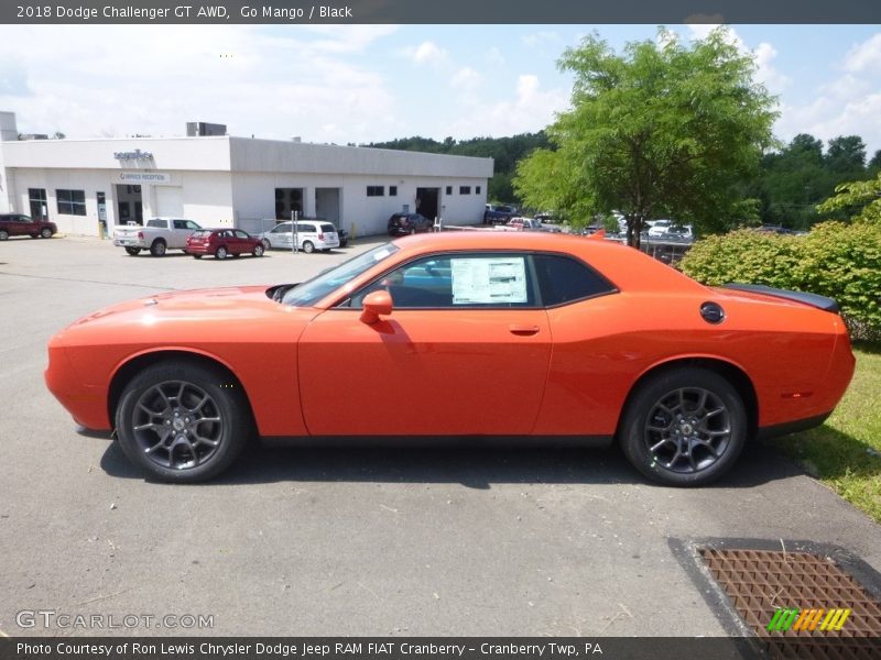 Go Mango / Black 2018 Dodge Challenger GT AWD