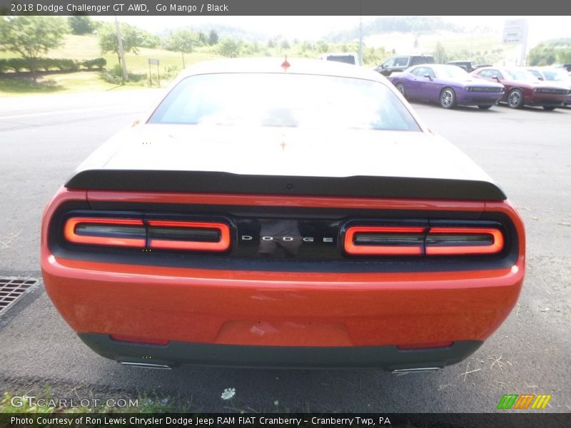 Go Mango / Black 2018 Dodge Challenger GT AWD