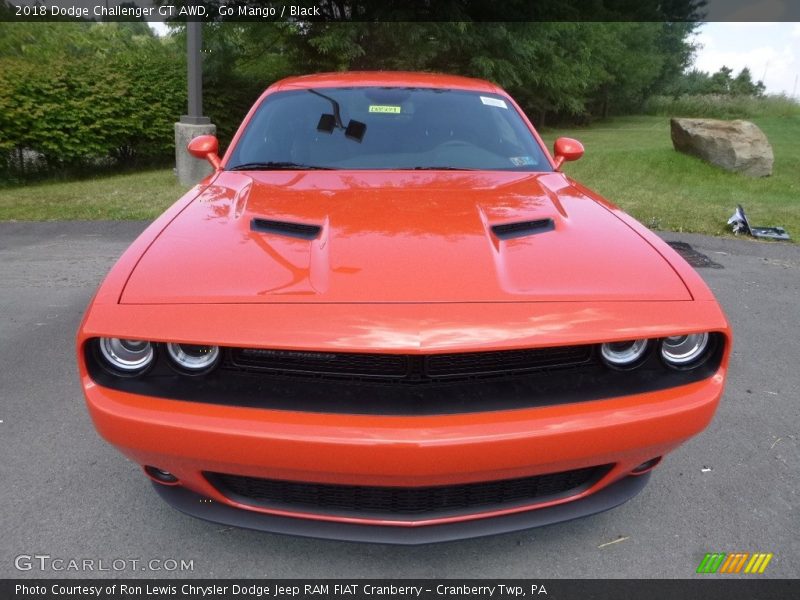 Go Mango / Black 2018 Dodge Challenger GT AWD