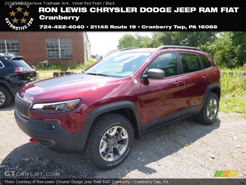 Velvet Red Pearl / Black 2019 Jeep Cherokee Trailhawk 4x4