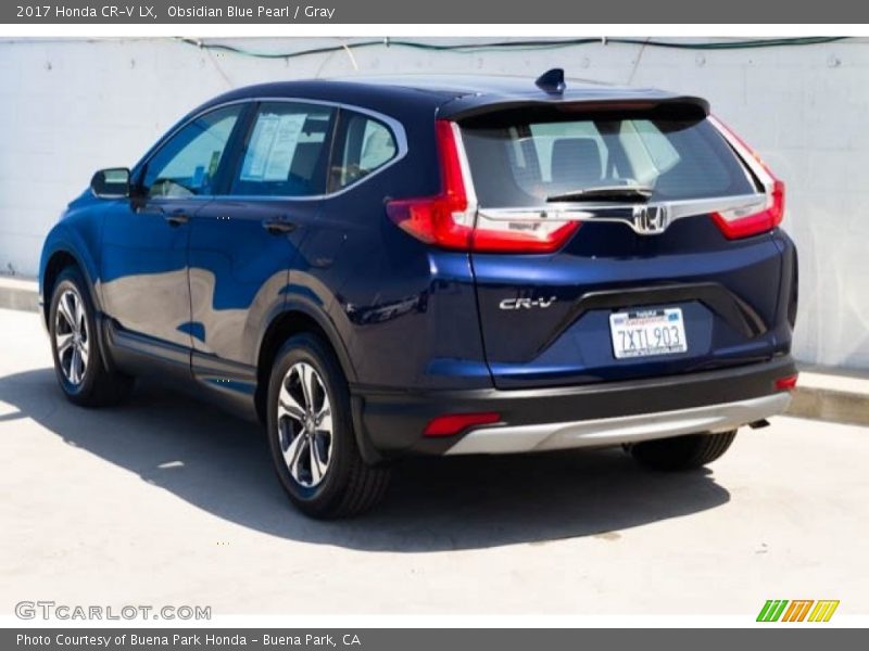 Obsidian Blue Pearl / Gray 2017 Honda CR-V LX