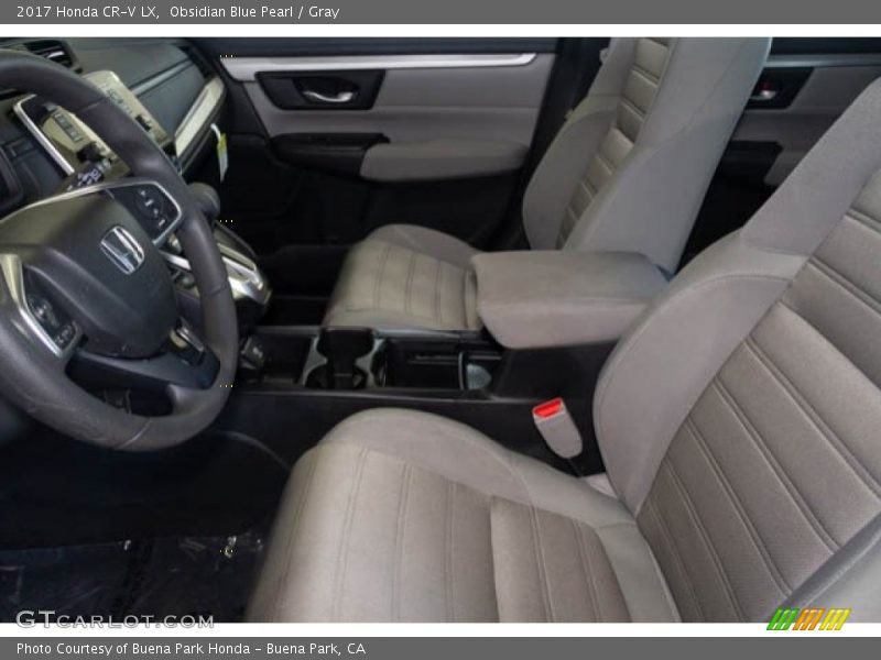 Obsidian Blue Pearl / Gray 2017 Honda CR-V LX
