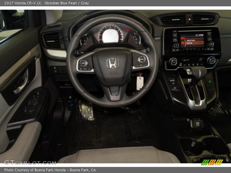 Obsidian Blue Pearl / Gray 2017 Honda CR-V LX