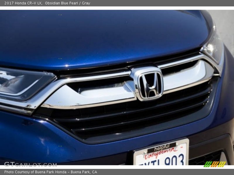 Obsidian Blue Pearl / Gray 2017 Honda CR-V LX