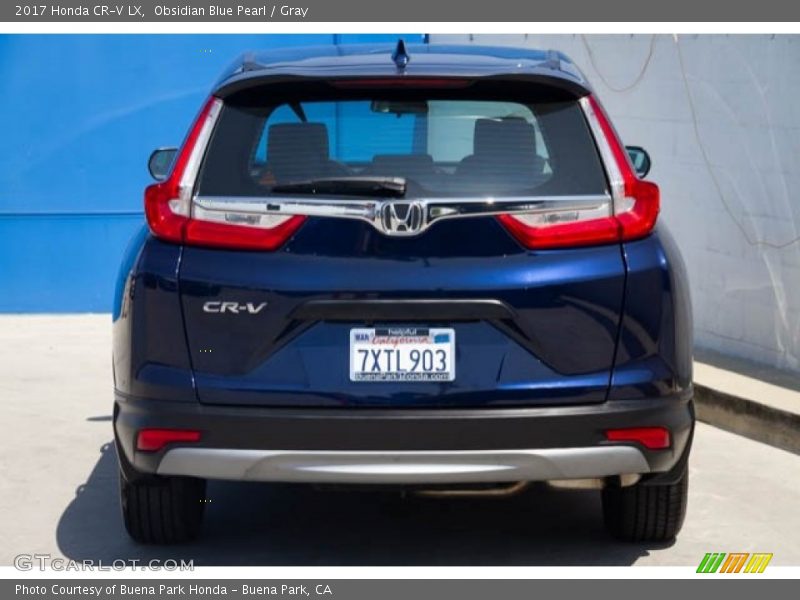 Obsidian Blue Pearl / Gray 2017 Honda CR-V LX