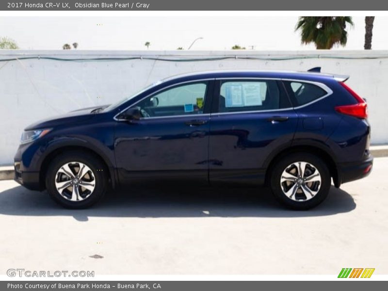 Obsidian Blue Pearl / Gray 2017 Honda CR-V LX