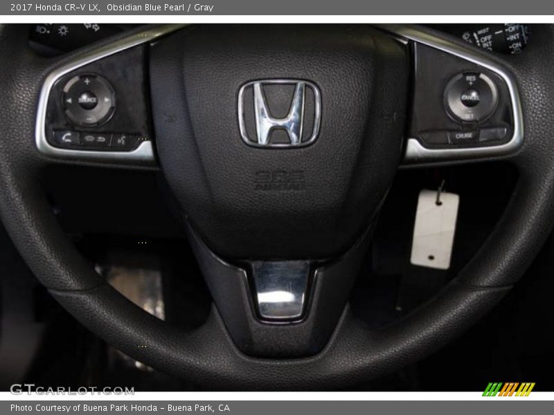 Obsidian Blue Pearl / Gray 2017 Honda CR-V LX