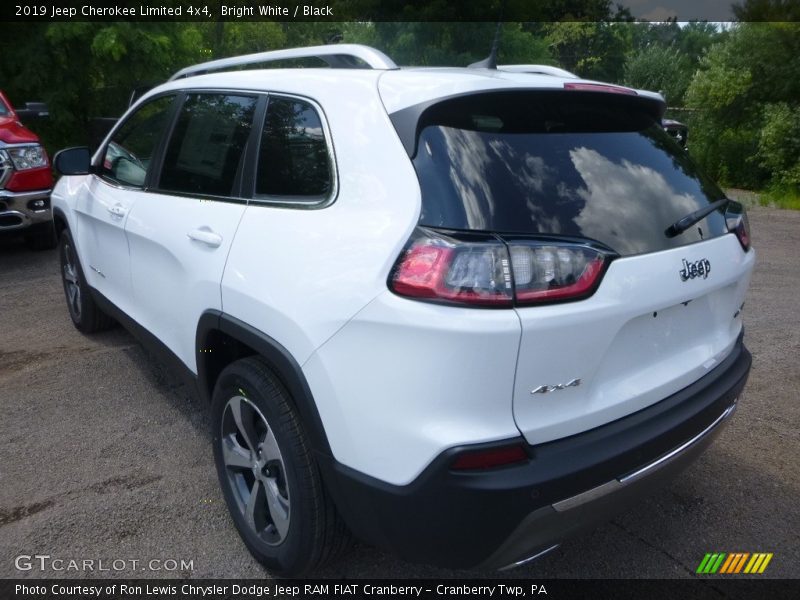 Bright White / Black 2019 Jeep Cherokee Limited 4x4