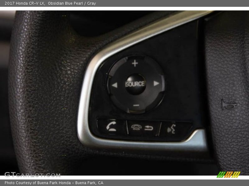 Obsidian Blue Pearl / Gray 2017 Honda CR-V LX