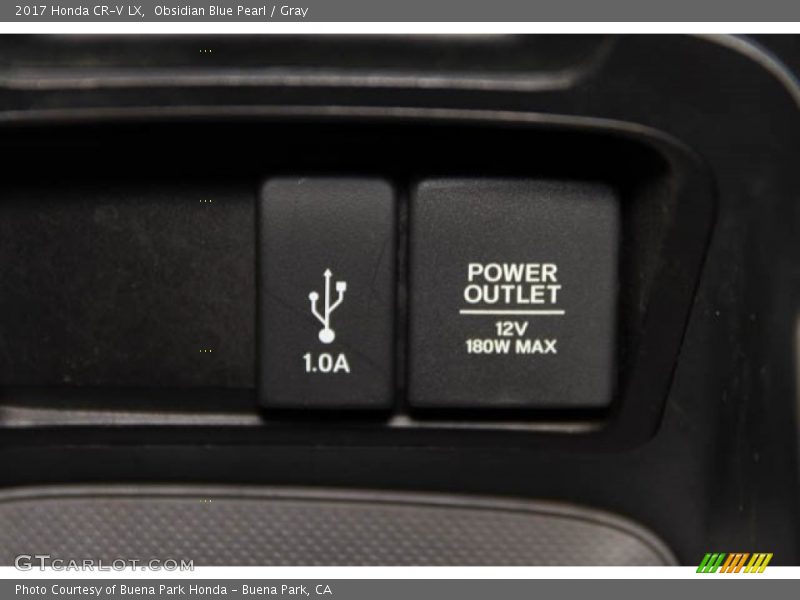 Obsidian Blue Pearl / Gray 2017 Honda CR-V LX