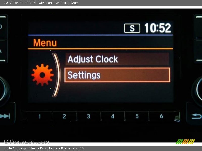 Obsidian Blue Pearl / Gray 2017 Honda CR-V LX