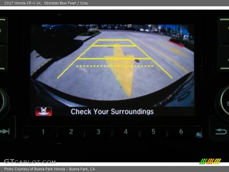 Obsidian Blue Pearl / Gray 2017 Honda CR-V LX