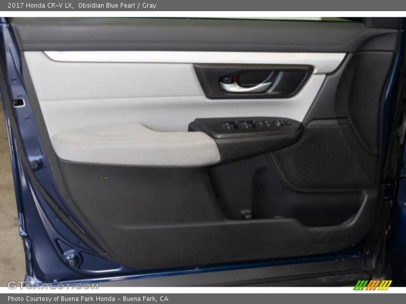 Obsidian Blue Pearl / Gray 2017 Honda CR-V LX