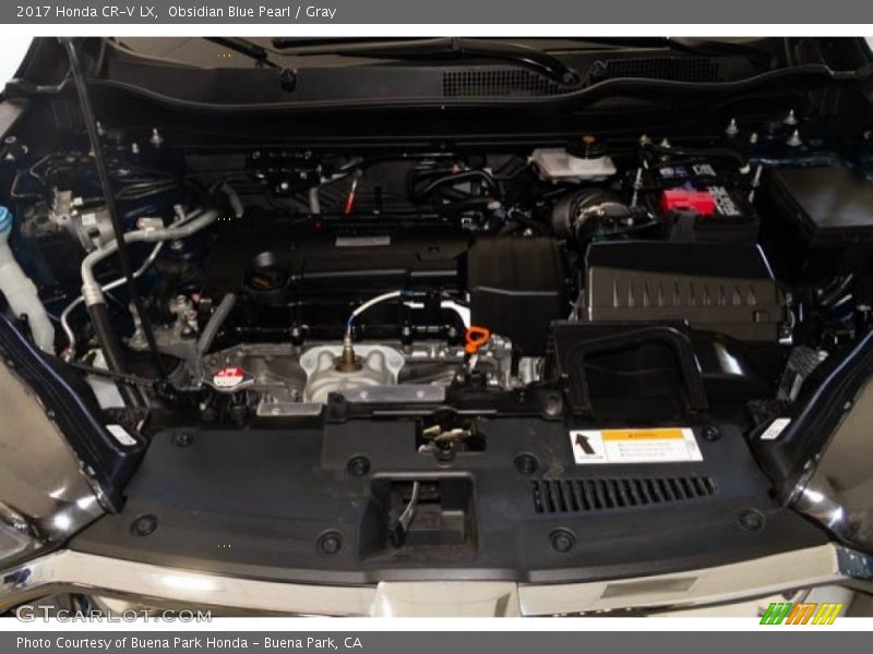 Obsidian Blue Pearl / Gray 2017 Honda CR-V LX