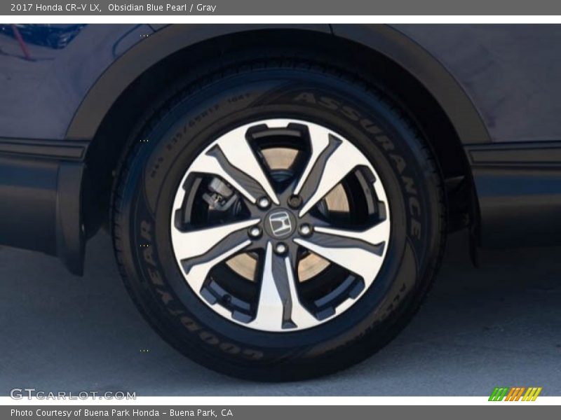 Obsidian Blue Pearl / Gray 2017 Honda CR-V LX