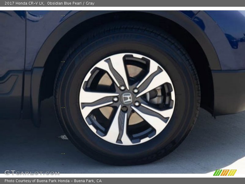Obsidian Blue Pearl / Gray 2017 Honda CR-V LX