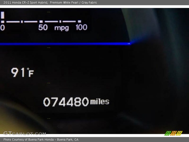 Premium White Pearl / Gray Fabric 2011 Honda CR-Z Sport Hybrid