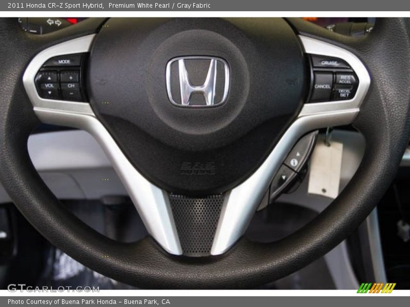 Premium White Pearl / Gray Fabric 2011 Honda CR-Z Sport Hybrid