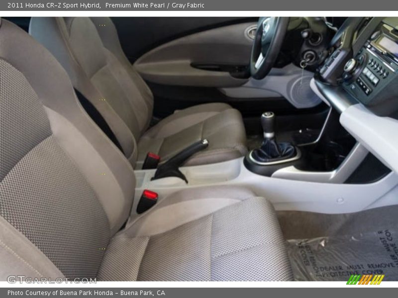 Premium White Pearl / Gray Fabric 2011 Honda CR-Z Sport Hybrid