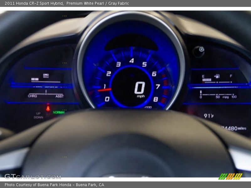 Premium White Pearl / Gray Fabric 2011 Honda CR-Z Sport Hybrid