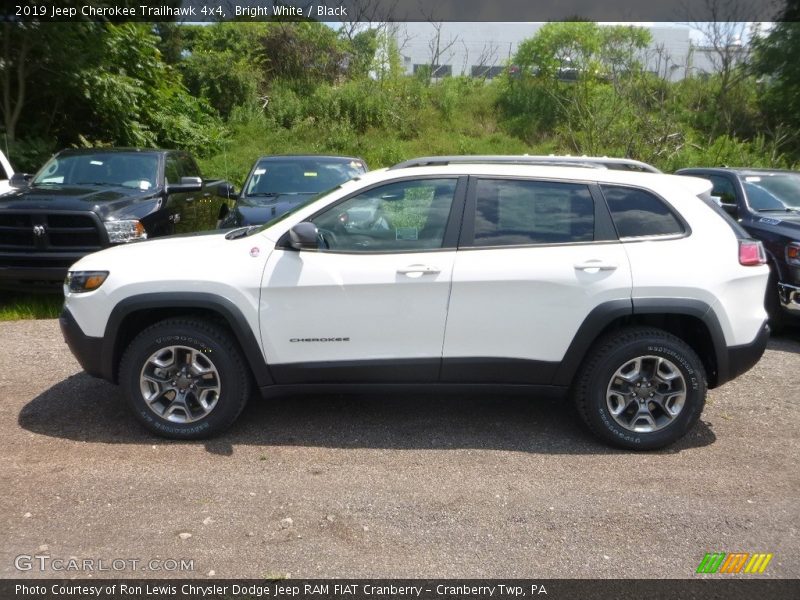 Bright White / Black 2019 Jeep Cherokee Trailhawk 4x4