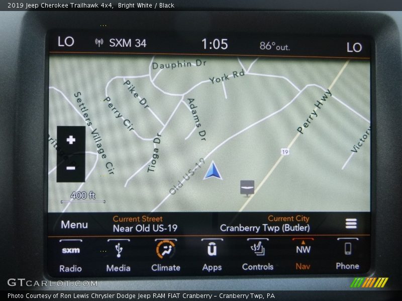 Bright White / Black 2019 Jeep Cherokee Trailhawk 4x4