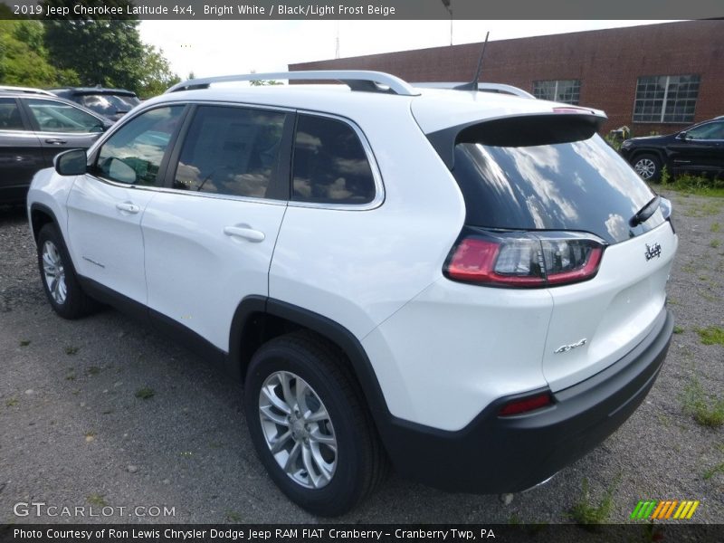 Bright White / Black/Light Frost Beige 2019 Jeep Cherokee Latitude 4x4