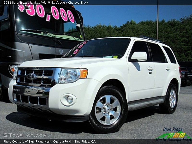 White Suede / Charcoal Black 2012 Ford Escape Limited V6