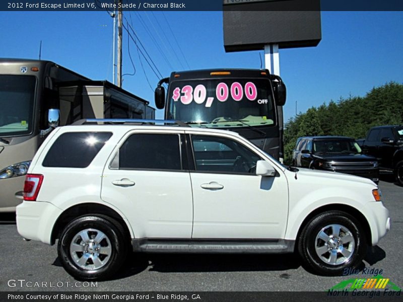 White Suede / Charcoal Black 2012 Ford Escape Limited V6